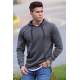 Madmext Dark Grey Basic Hoodie 4160 - Antrasit