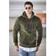 Madmext Brown Plush Hoodie 4390 - Haki