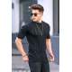 Men Designed Black T-Shirt 5686 - Siyah