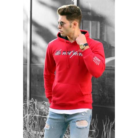 Madmext Red Men's Hoodie 4771 - Kırmızı