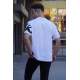 Madmext Men Designed White T-shirt 5811 - Beyaz