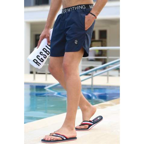 Madmext Men Navy Blue Swim Shorts 5087 - Lacivert