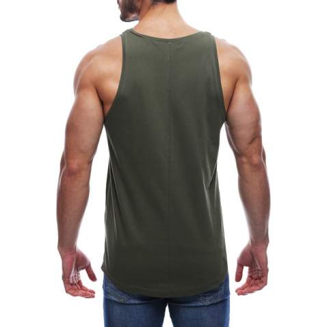 Sleeveless T-Shirt In Bob Marley's Printed and Khaki Color 2634 - Haki yeşili