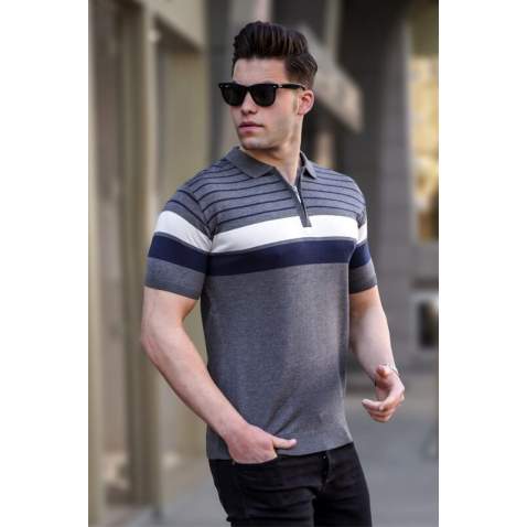 Men Anthracite Polo T-Shirt 5732 - Antrasit