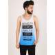 Madmext Men Printed Blue Vest 2295 - Mavi