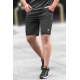 Madmext Men Printed Black Capri Shorts 5124 - Siyah