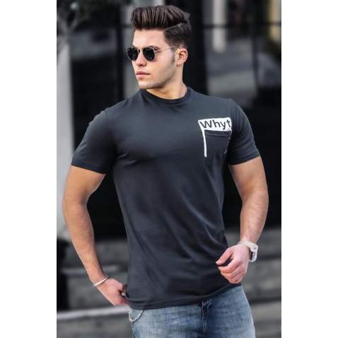 Madmext Men Smoke Gray T-shirt 4959 - Füme