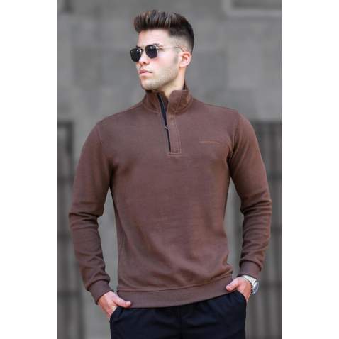 Madmext Men Dark Brown Sweatshirt 5155 - Koyu kahverengi