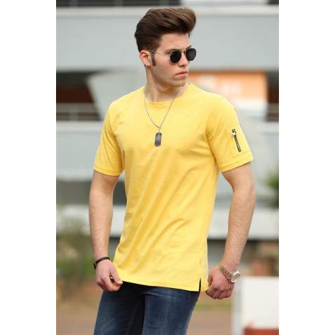 Madmext Yellow T-shirt for Men 4103 - Sarı