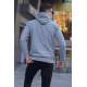 Dye Gray Basic Hoodie Sweatshirt 6014 - Boyalı gri