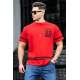 Madmext Men Printed Red T-shirt 4970 - Kırmızı