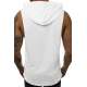 Sleeveless T-Shirt In Hooded White 2992 - Beyaz