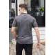 Men Black Basic Polo T-Shirt - Siyah