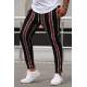 Madmext Maroon Striped Sweatpants 4086 - Bordo