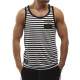 Madmext Men Striped White Vest 2291 - Beyaz