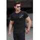 Madmext Black Printed T-shirt for Men 4627 - Siyah