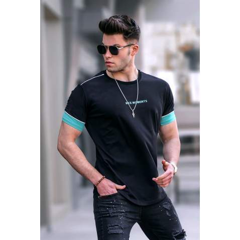 Madmext Men Black T-shirt 4977 - Siyah