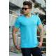 Madmext Turquoise T-shirt for Men 4504 - Turkuaz