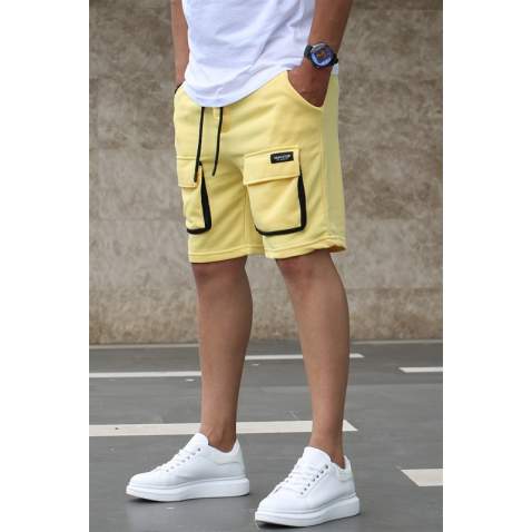 Madmext Yellow Capri Shorts 4847