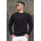 Madmext Men Crewneck Black Sweatshirt 5154 - Siyah