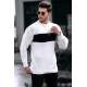 Madmext White Men's Jumper 4698 - Beyaz