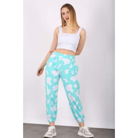 Mad Girls Blue Dalmatians Sweatpants MG1147 - Mavi