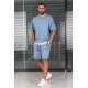 Madmext Men Blue T-shirt Shorts Set 5668 - Mavi