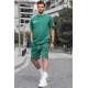 Madmext Men Oversize Green Shorts Set 5391 - Yeşil