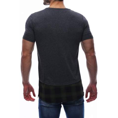 Madmext Men Printed Anthracite T-shirt 2576 - Antrasit