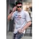 Madmext Gray Printed T-shirt for Men 4960 - Gri