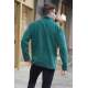 Green Zip Neck Sweatshirt 6018 - Yeşil