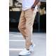 Madmext Men Beige Zip Sweatpants 5421 - Bej