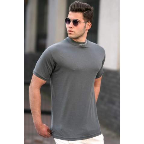 Madmext Men Smoke Gray T-shirt 5227 - Füme