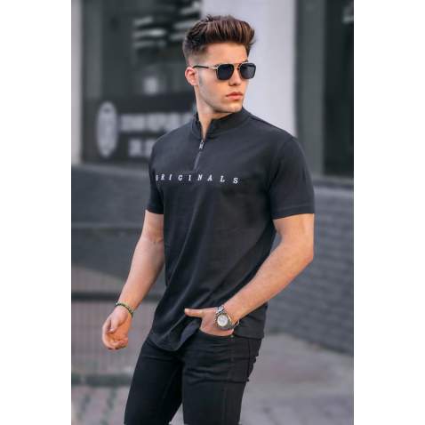 Men Black T-Shirt 5858 - Siyah