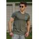 Madmext Khaki T-shirt for Men 4503 - Haki