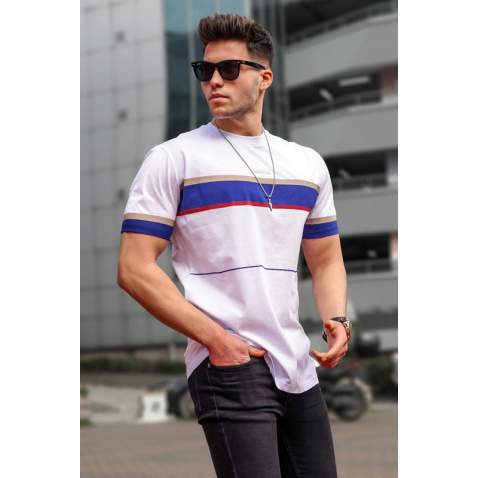 Madmext Men White T-shirt 5372 - Beyaz