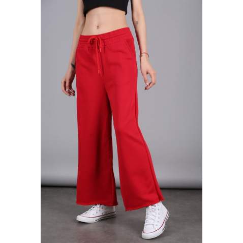 Mad Girls Red Bell Bottom Sweatpants MG1100 - Kırmızı