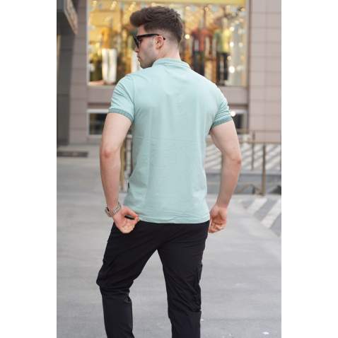 Men Mint Green Polo T-Shirt - Mint yeşili