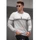 Madmext Men Stripe White Sweater 5148 - Beyaz