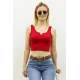 Mad Girls Red Crop Top MG362 - Kırmızı