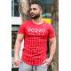 Madmext Red Striped T-shirt for Men 2863 - Kırmızı