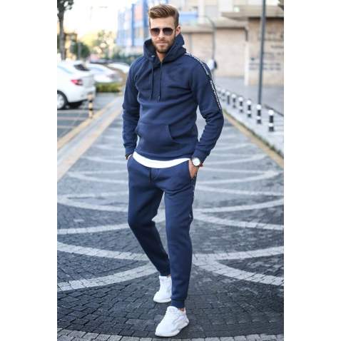 Madmext Navy Blue Tracksuit For Men 5425 - Lacivert