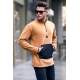 Camel Zip Neck Sweatshirt 6018 - Camel