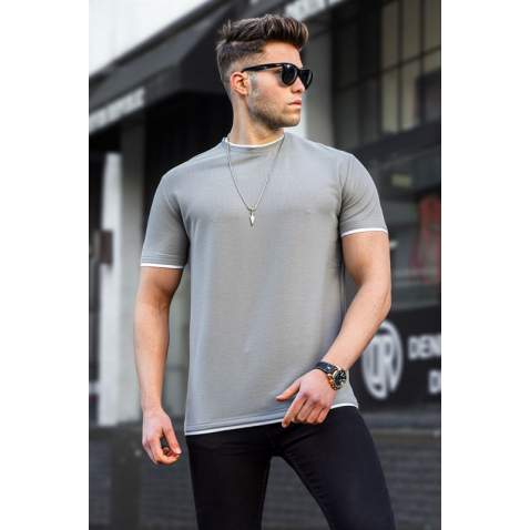 Madmext Men Dye Gray T-Shirt 5815 - Boyalı gri