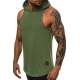 Sleeveless T-Shirt In Hooded Khaki 2893 - Haki yeşili