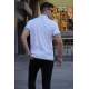 Men Basic White Polo T-Shirt 5885 - Beyaz