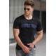 Madmext Men Printed Black T-shirt 5267 - Siyah