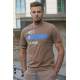 Madmext Men Printed Brown T-shirt 5182 - Kahverengi