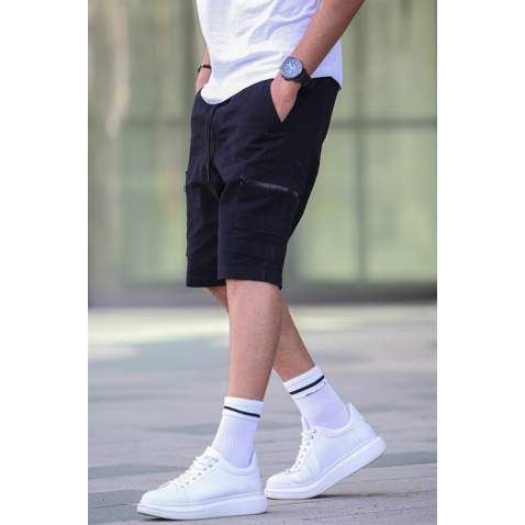 Men Black Capri Shorts 5738 - Siyah