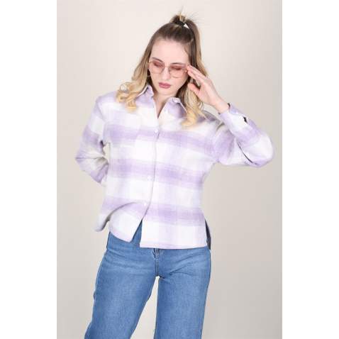 Mad Girls Lilac Lumberjack Shirt MG1200 - Lila